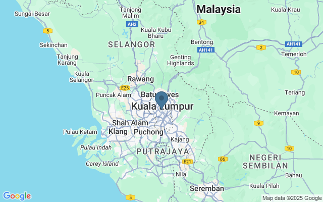 Kaart met locatie Chinatown Kuala Lumpur